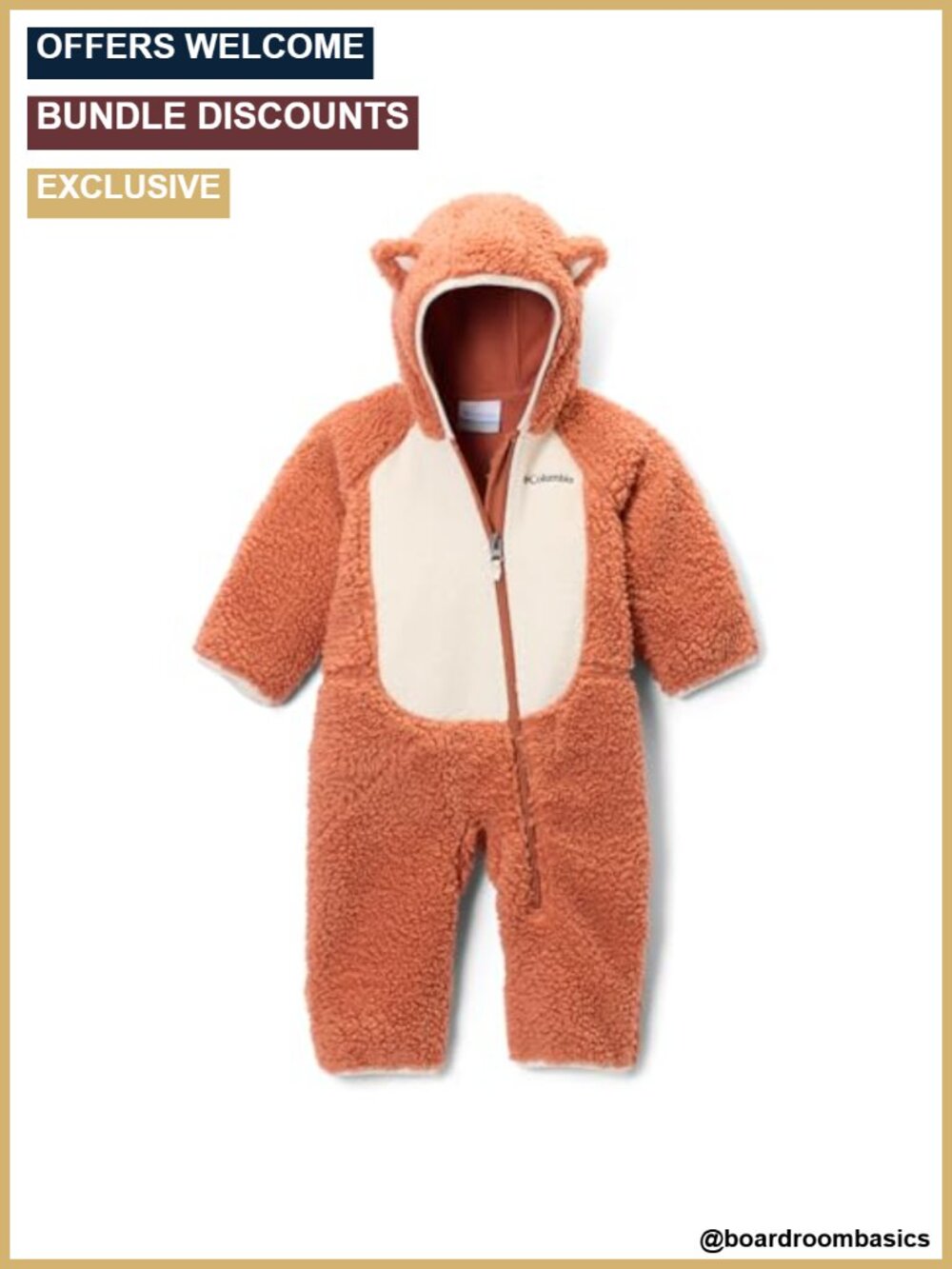 Columbia Baby Foxy Sherpa Bunting Zip Front Footie